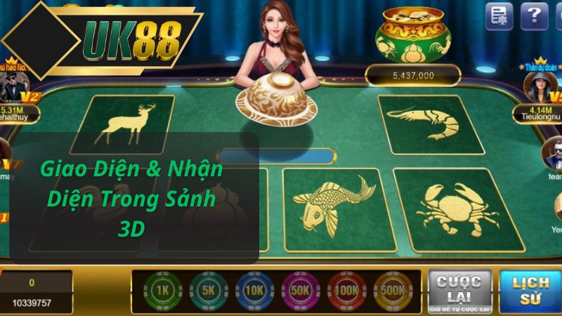 Giao Diện & Nhận Diện Trong Sảnh 3D